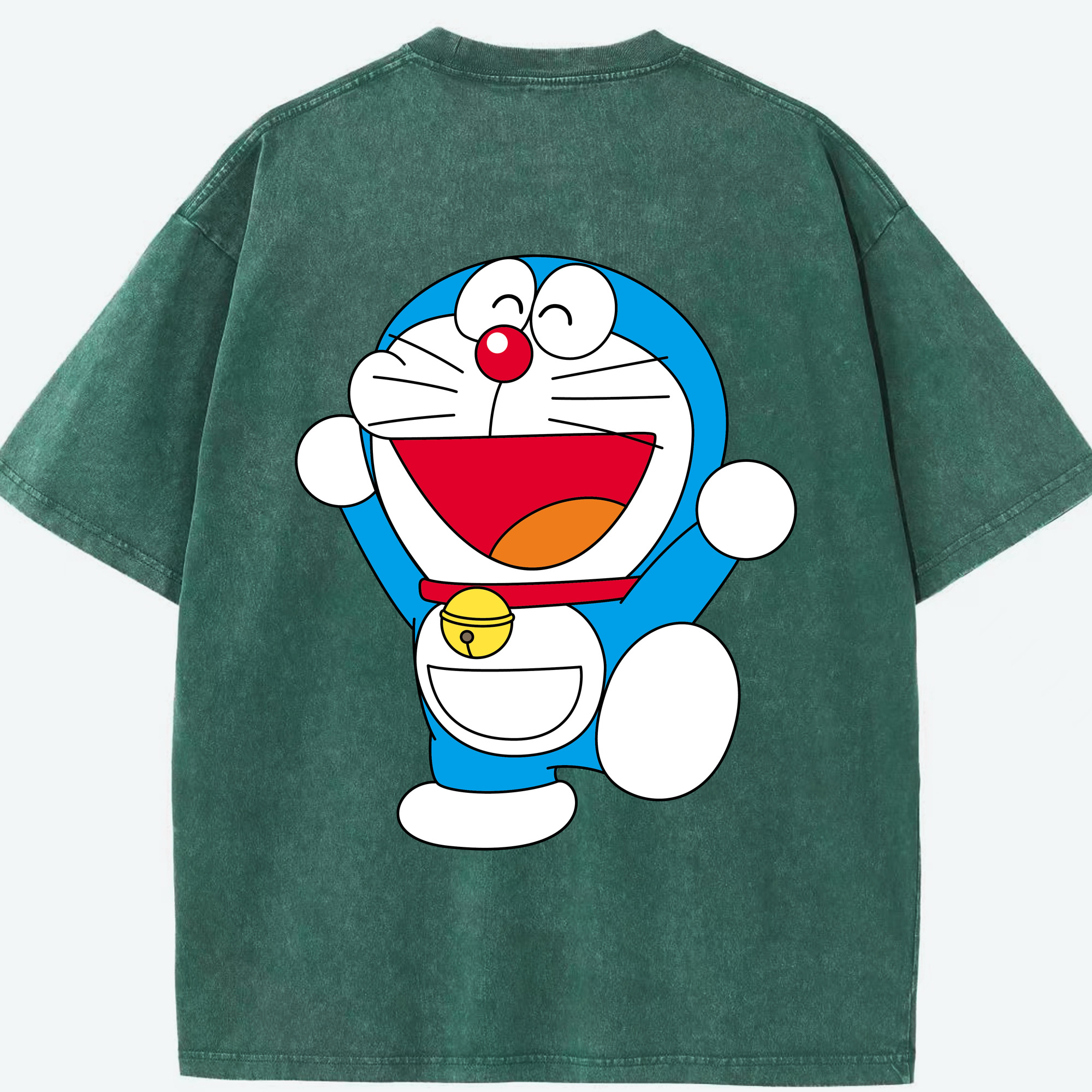 （画像用） ドラえもん Doraemon 綿100% ヴィンテージ風 半袖Tシャツ（背面プリント）